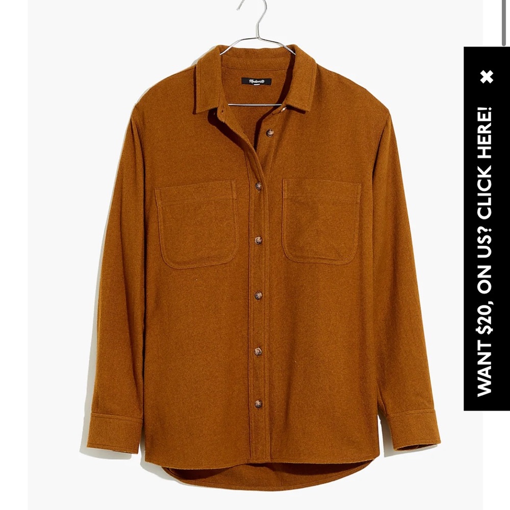 Madewell Flannel Oversized Ex-Boyfriend Swing Shirt - Sz large